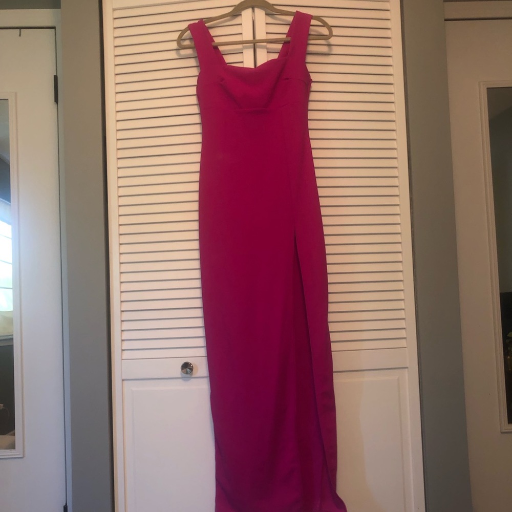 Nasty Gal hot pink formal dress